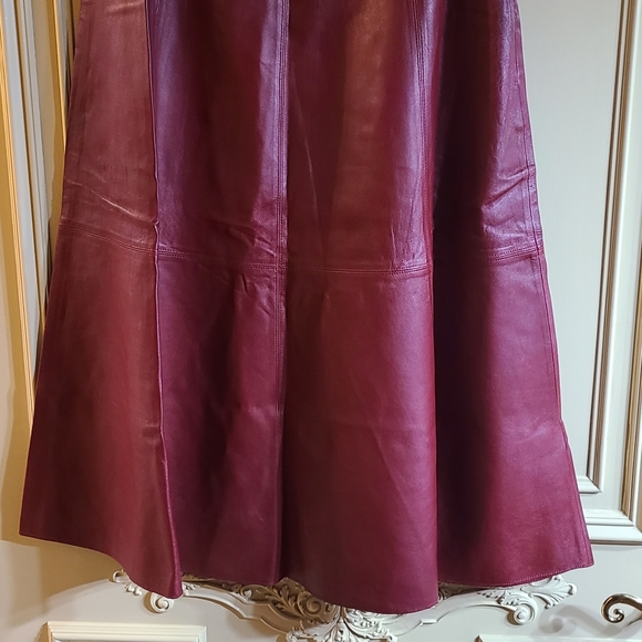 Kate Spade genuine lambskin leather skirt - Picture 6 of 8